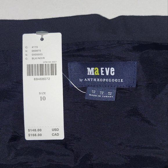 NEW Anthropologie Maeve women's cotton halter vest black top- size 10 - Picture 10 of 12